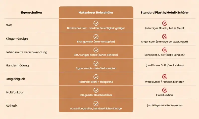 Cleaner comparison chart